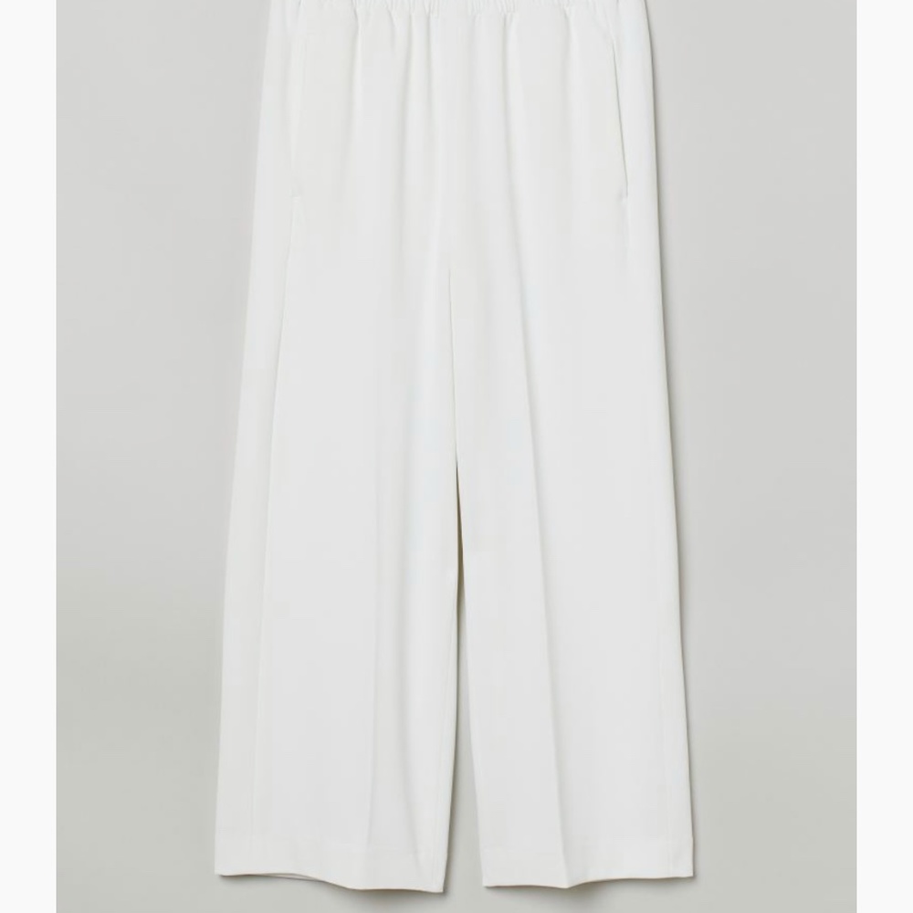 Sz 6 H&M Cropped White Pants